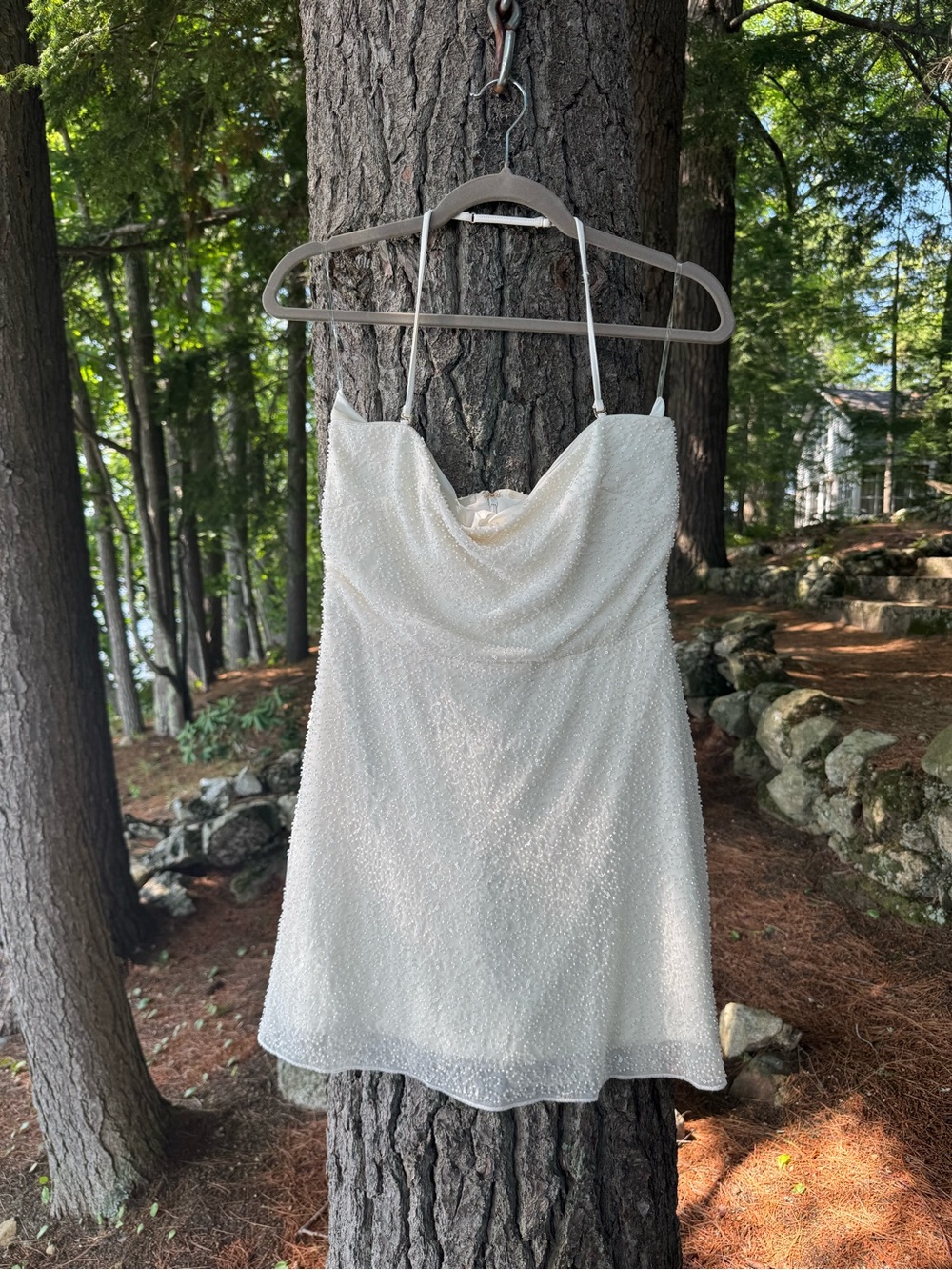 Oh Polly Embellished Multi Wear A-Line Mini Dress in White Size 10 NWOT